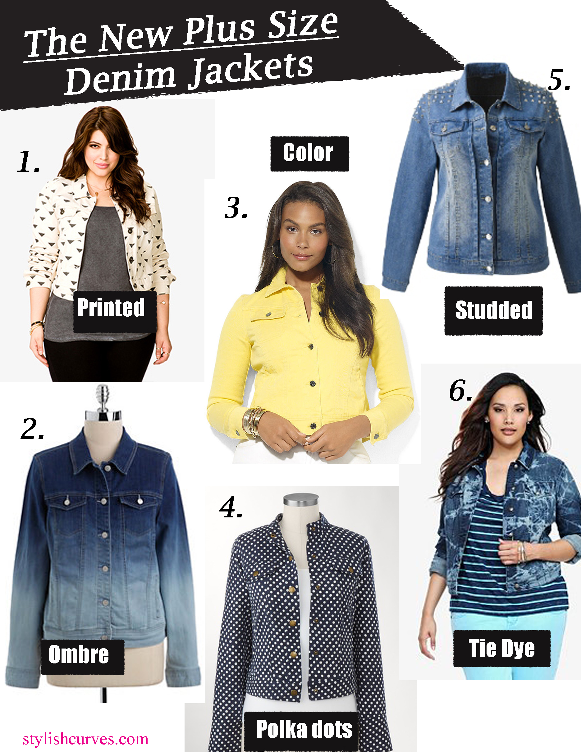 Plus size colored hot sale denim jacket