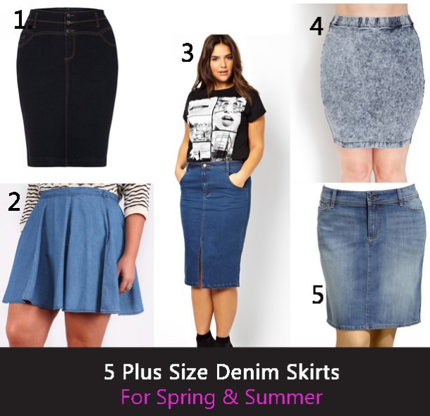 Denim Plus Size Skirt 88