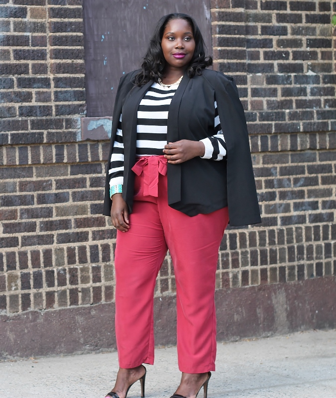 My Perfect Plus Size Spring Pant And Cape - Stylish Curves