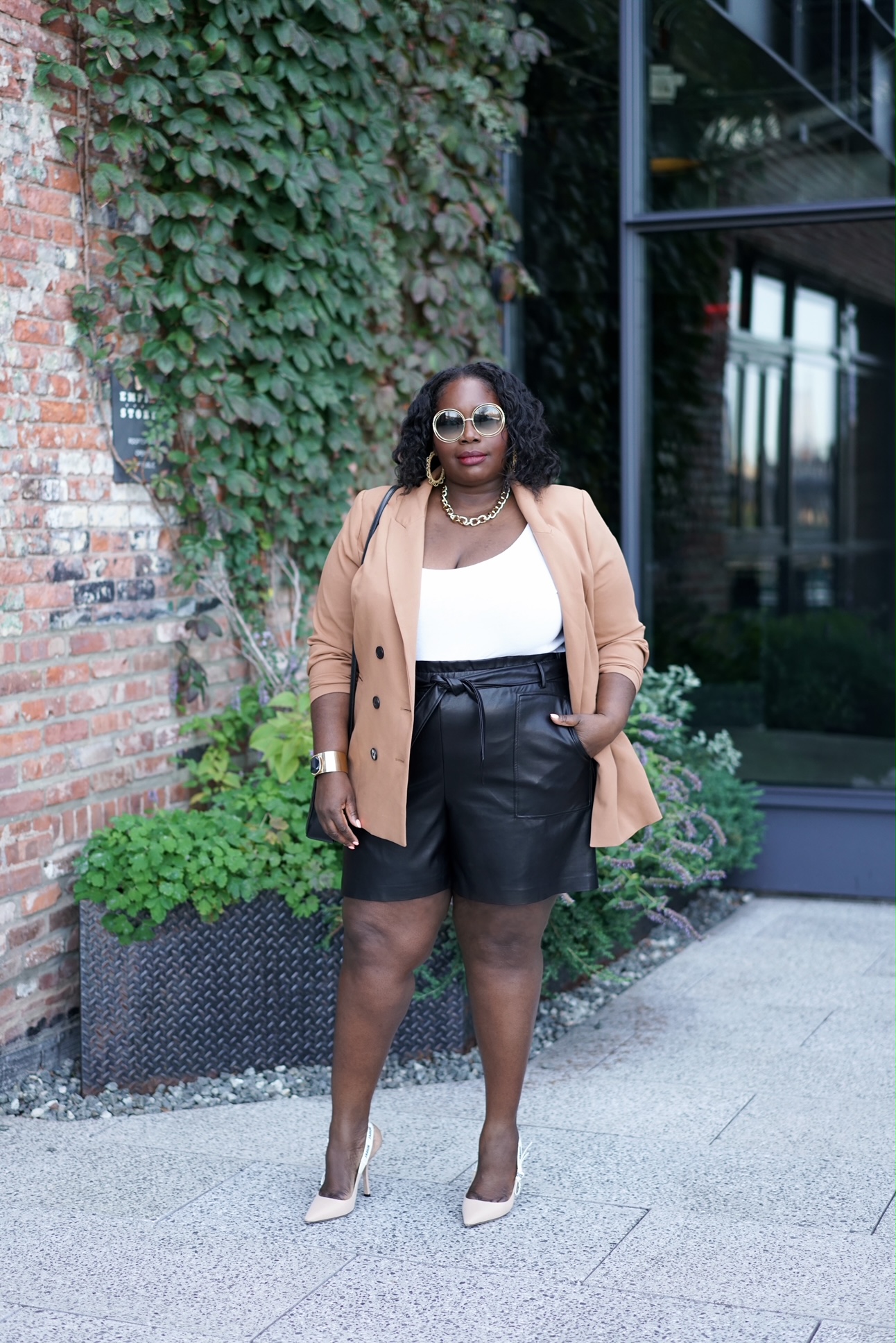 Where To Shop For Plus Size Leather Shorts & How To Style