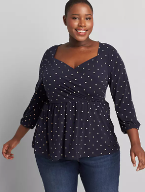 Plus Size Spring Outfits With Polka Dot Tops