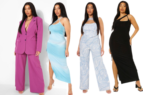 plus size model tabria majors and boohoo collection of summer dresses