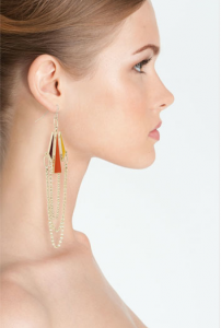 Bonnie J Enamel Chain Earrings
