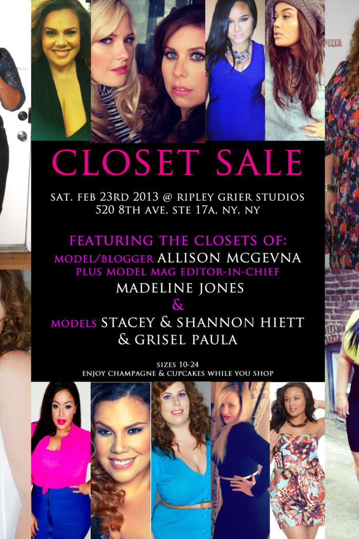 PLUS SIZE CLOSET SALE AT RIPLEY GRIER STUDIOS