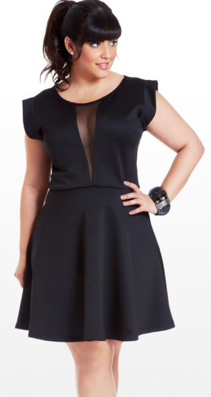 Classic black dresses for women plus size