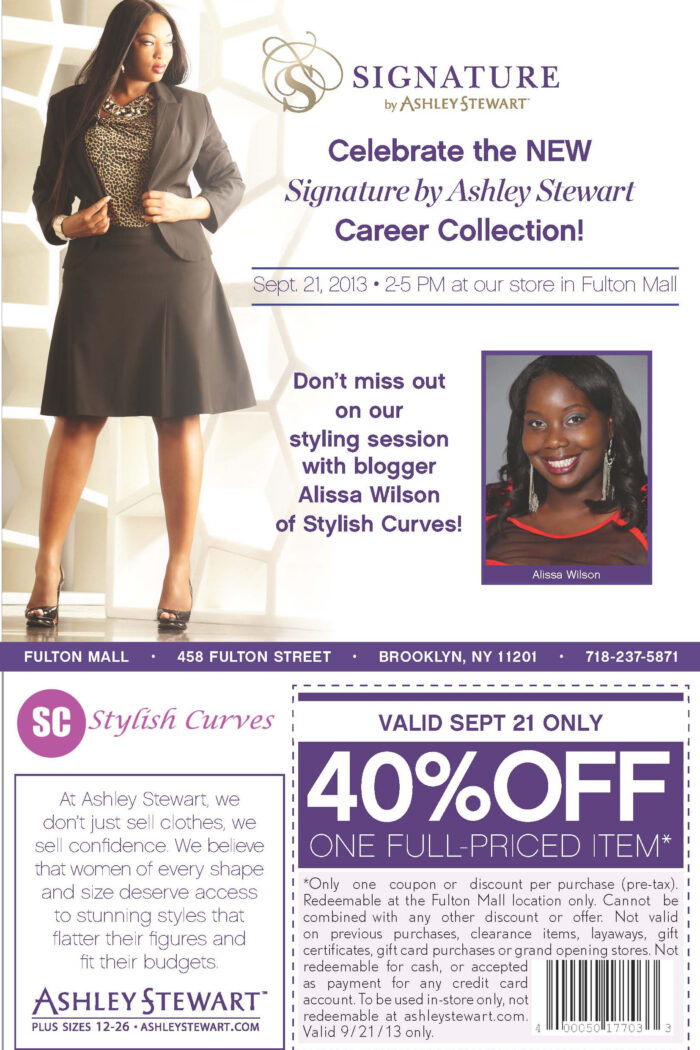 A SIGNATURE STYLE EVENT WITH ASHLEY STEWART AND ALISSA WILSON OF STYLISH CURVES