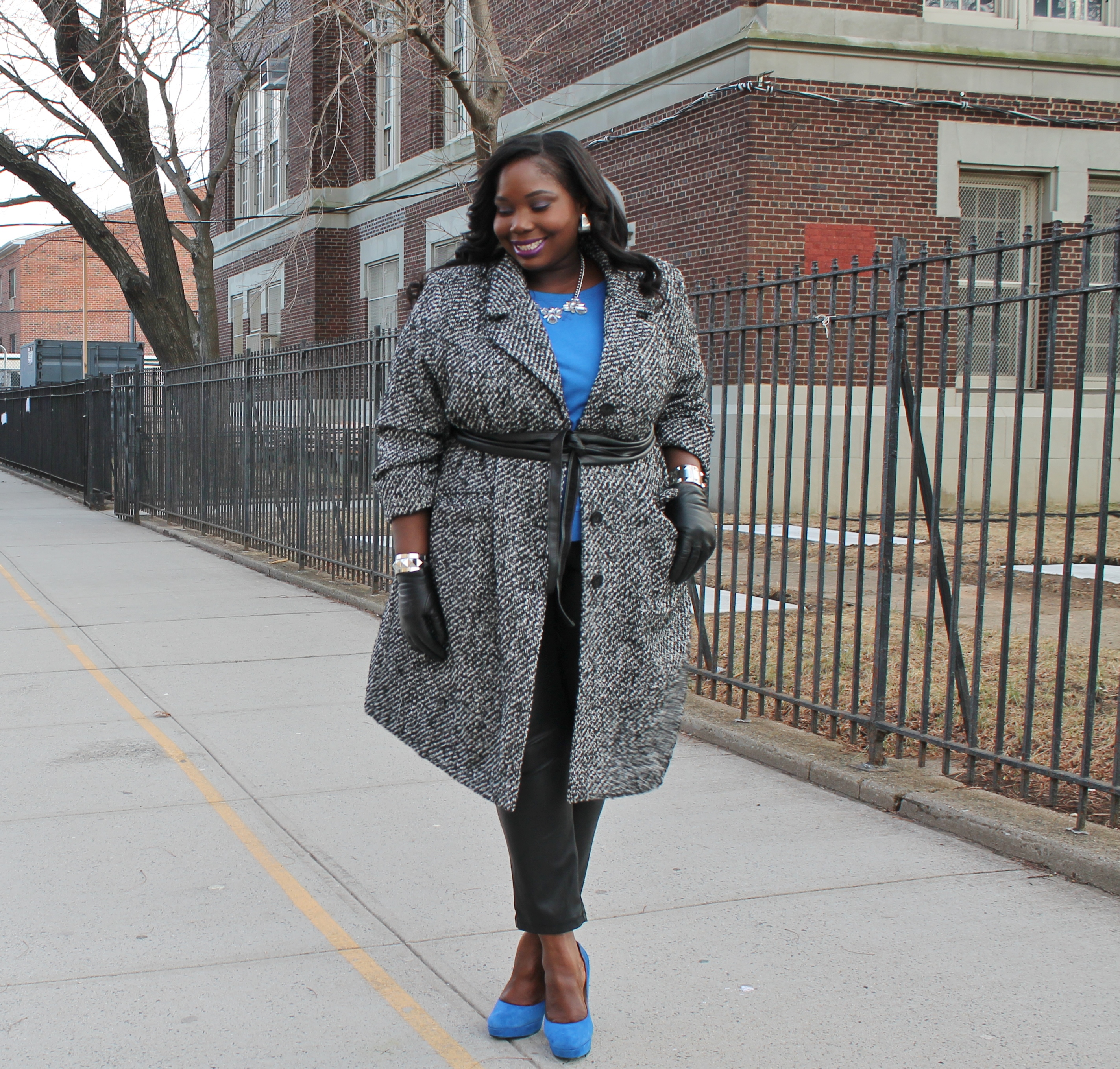 MY COAT OBSESSION CONTINUES: JESSICA LONDON'S TWEED PLUS SIZE COAT