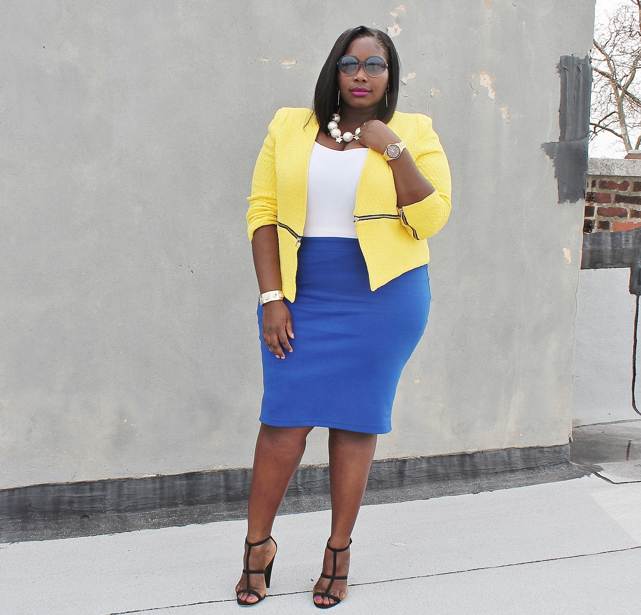 STYLE JOURNEY: TOP TO BOTTOM COLOR AT THE OFFICE | Stylish Curves