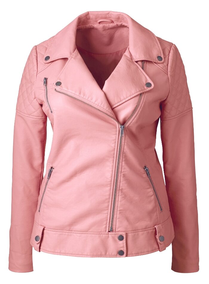 STYLISH CURVES PICK OF THE DAY: SIMPLY BE PU PINK BIKER JACKET