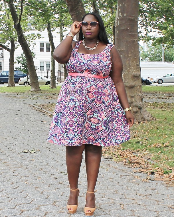 Hot Pink Knit Bell Sleeved Skater Dress, Torrid, Plus Size Fashion