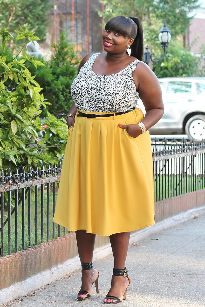 STYLE JOURNEY: MELLOW YELLOW IN MODCLOTH TIGER LILY MIDI SKIRT