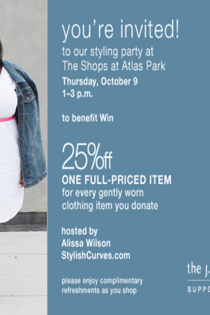JOIN ALISSA OF STYLISH CURVES.COM FOR A STYLING PARTY AT J. JILL IN QUEENS AT THE SHOPS AT ATLAS PARK