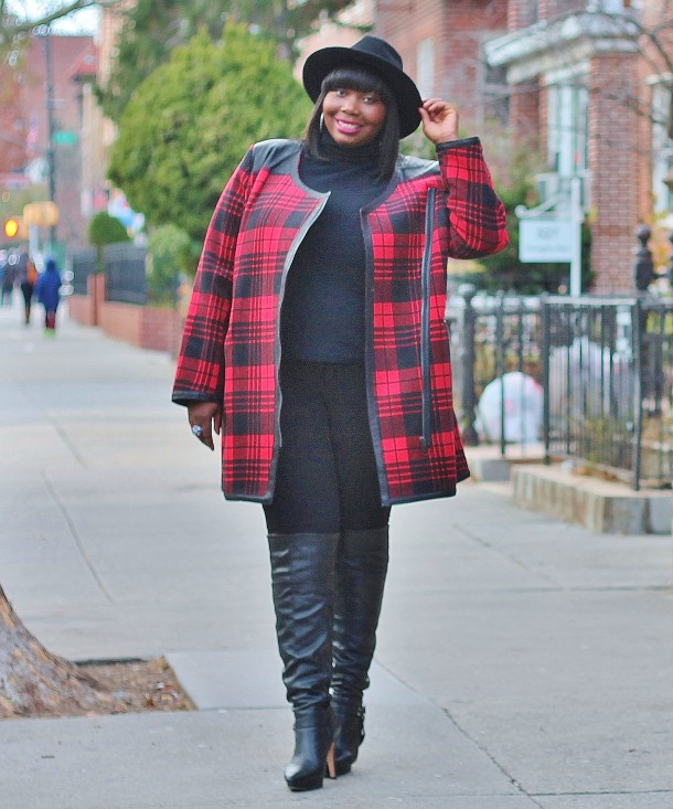 plaid coat