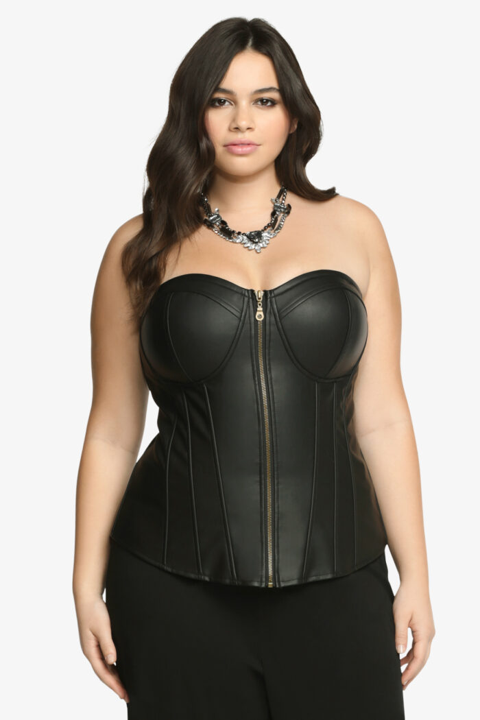 Torrid Faux Leather Zip Bustier Is Our Stylish Curves Pick Of The Day