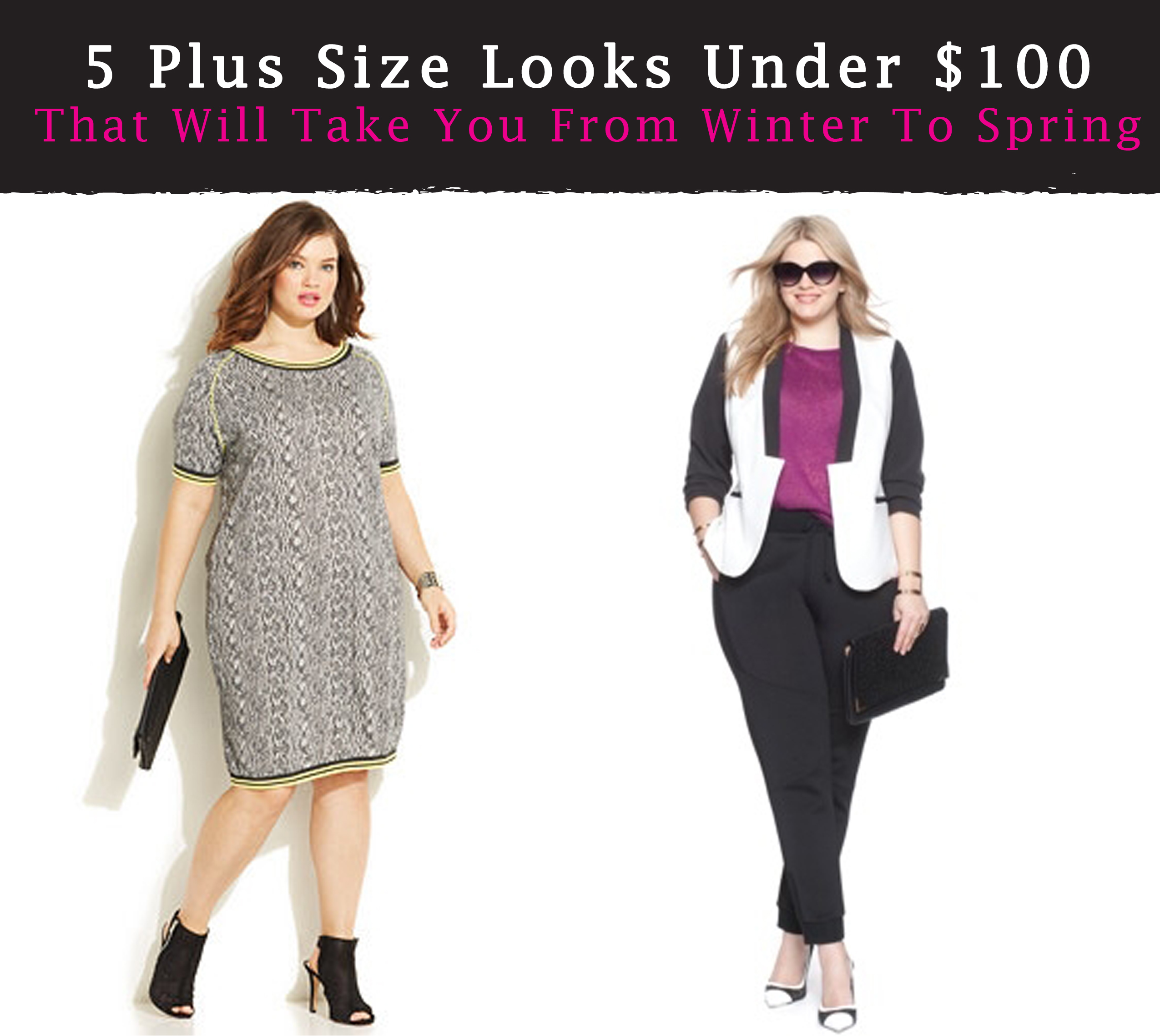 5 Plus Size Looks Under $100 That Will Take You From Winter To Spring ...