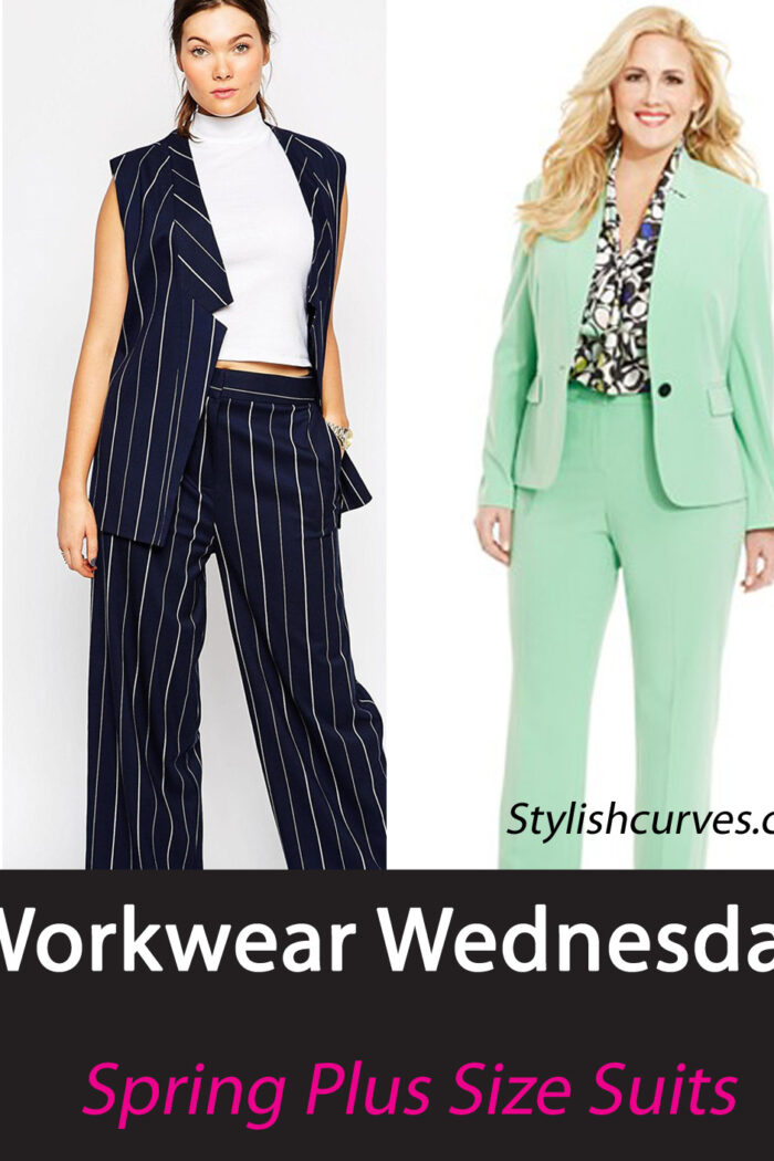 No More Boring Black Suits,Turn Up Your Office Style With These Chic Spring Plus Size Pant Suits