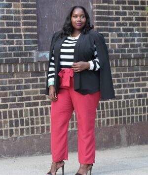 My Perfect Plus Size Spring Pant And Cape Jacket - Stylish Curves