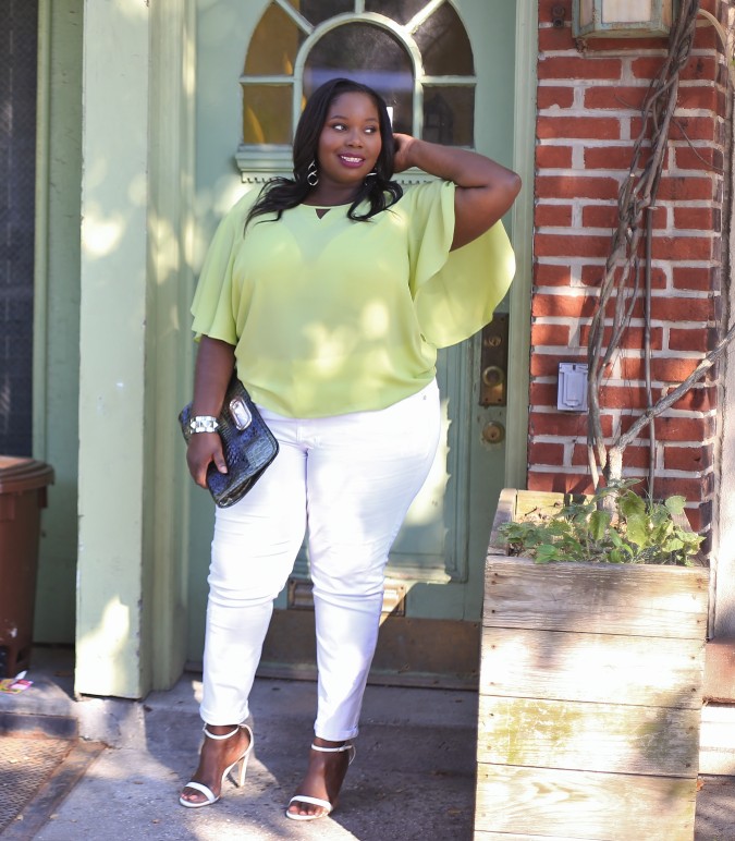 My Perfect Plus Size White Skinny Jeans