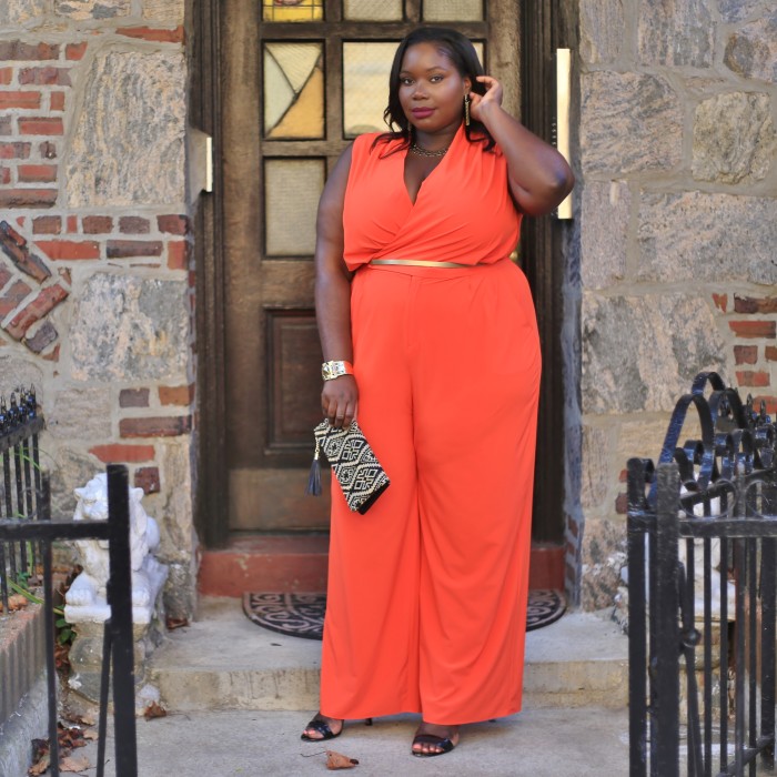 Keeping It Chic In An Orange Plus Size Jumpsuit (Style Journey)