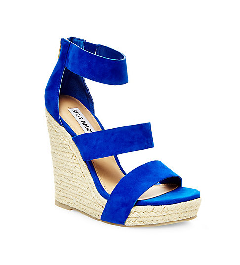 Stylish Curves Pick Of The Day: Steve Madden Blue Suede Wedges
