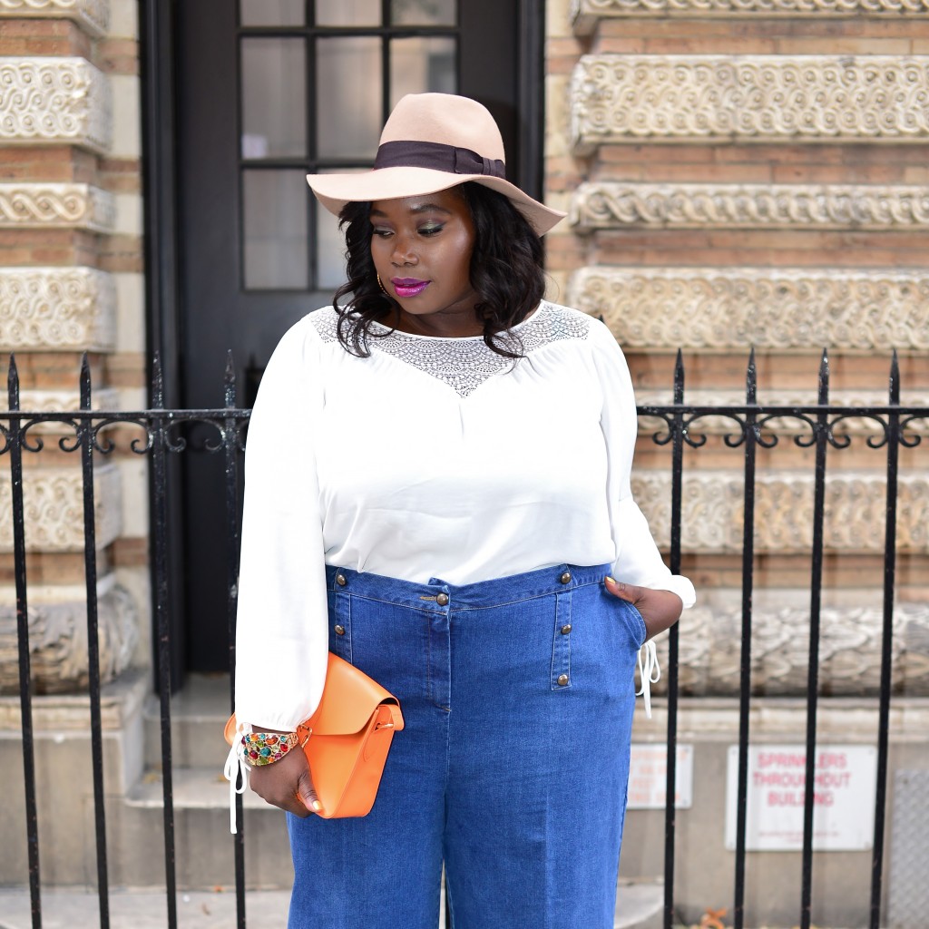 Bringing the 70's back with wide leg jeans