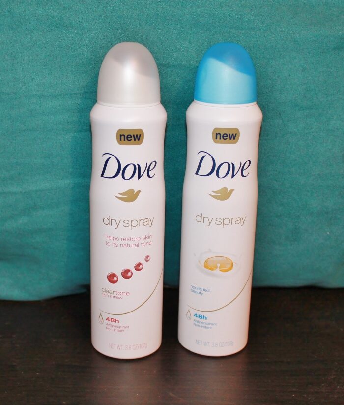 Staying Moisturized With Dove Dry Spray Antiperspirant in Nourished Beauty and Skin Renew