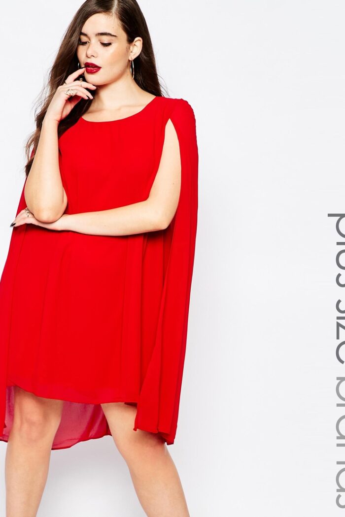 There’s Nothing like a Sassy Red Cape Dress (Stylish Curves Pick Of The Day)