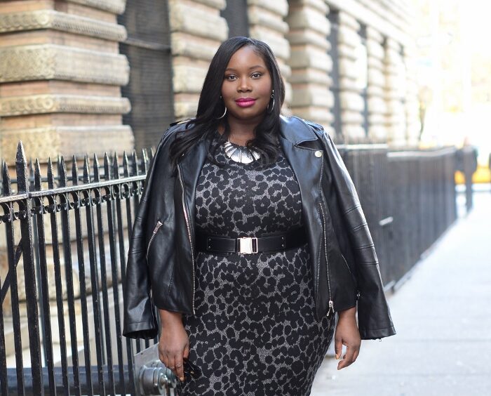 New York Chic In A Leopard Sweater Dress