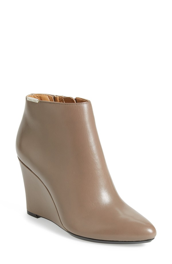 calvin klein wedge ankle boots