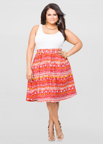 Stylish Curves Pick Of The Day: Tribal Print Scuba Skirt