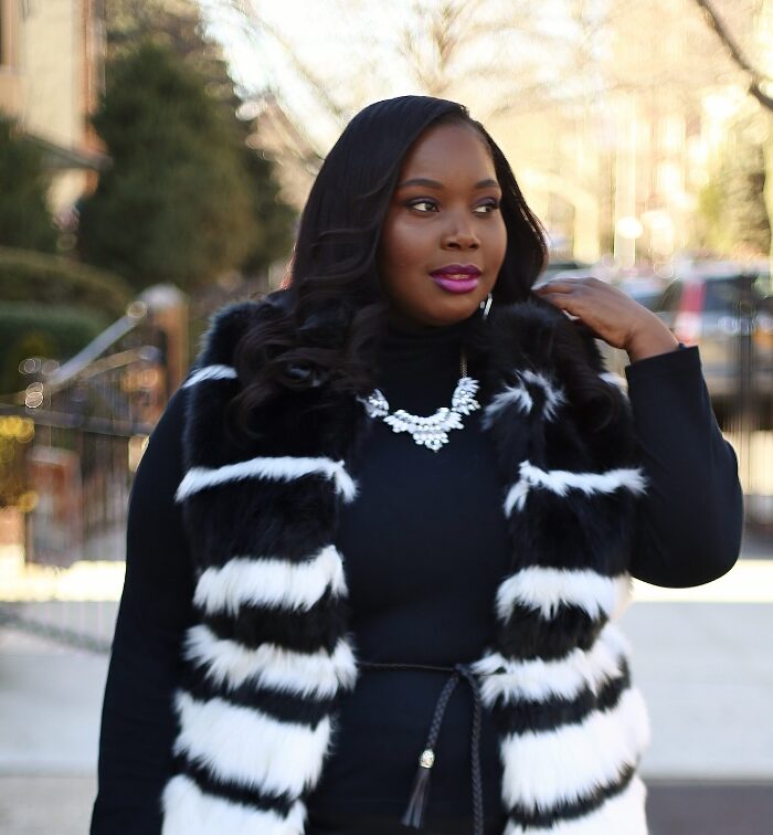Keeping It Chic In A Forever 21 Plus Faux Fur Vest