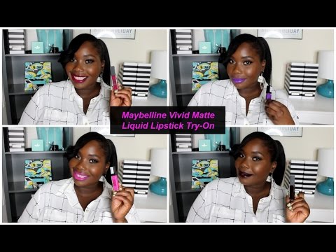 Trying On Maybelline Vivid Matte Liquid Lipsticks