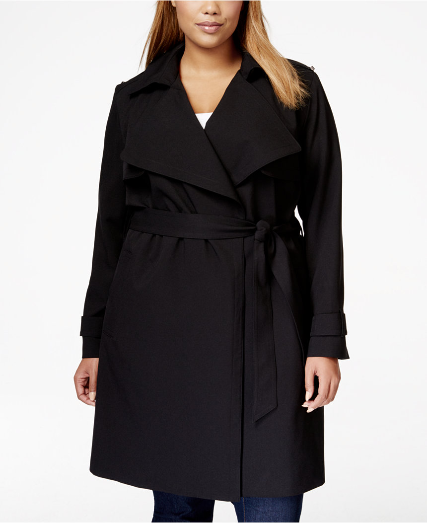 michael kors plus size trench