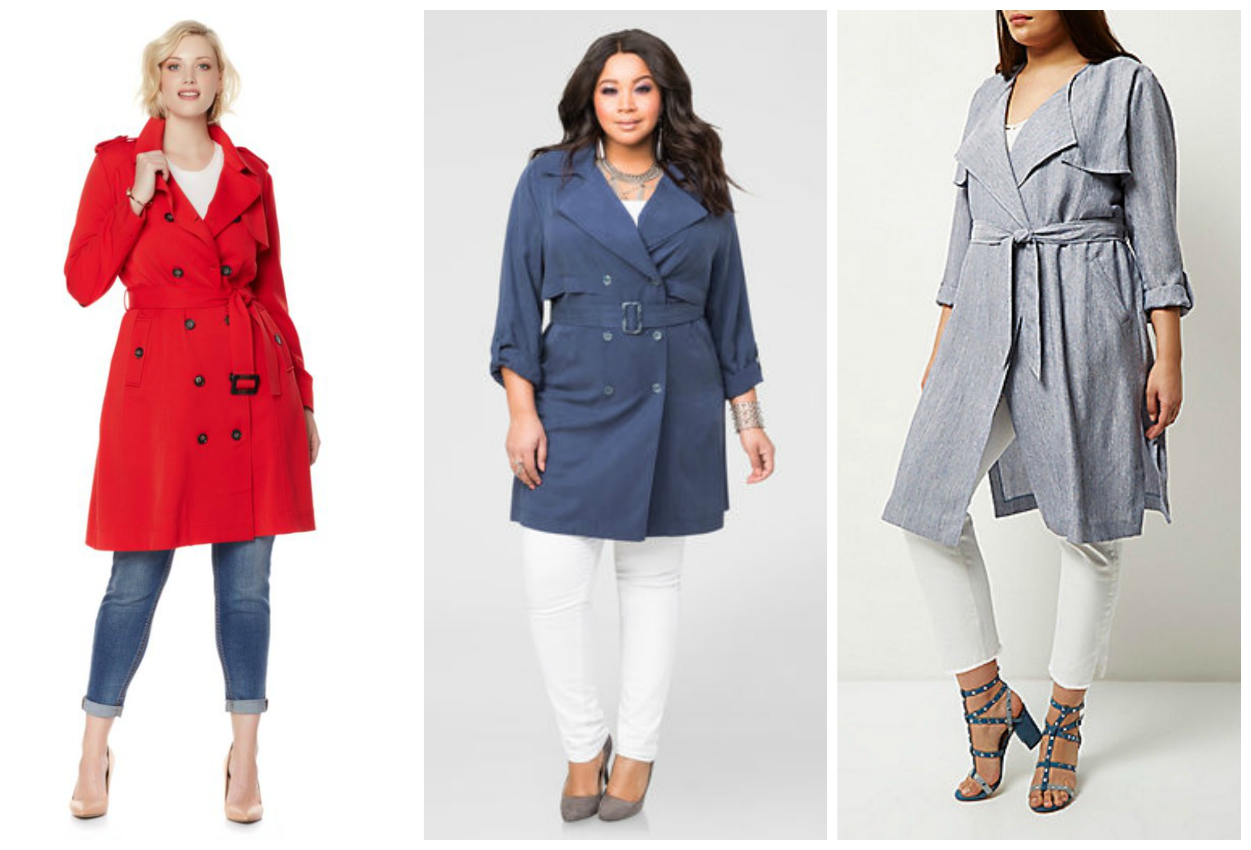 Ashley stewart hot sale trench coat