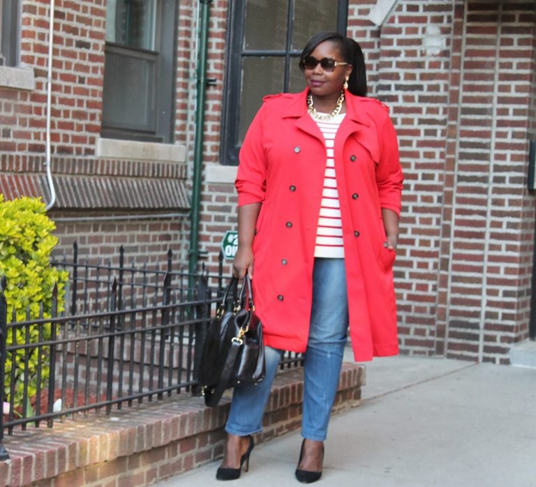 A Bright Spring Trench Coat - Stylish Curves