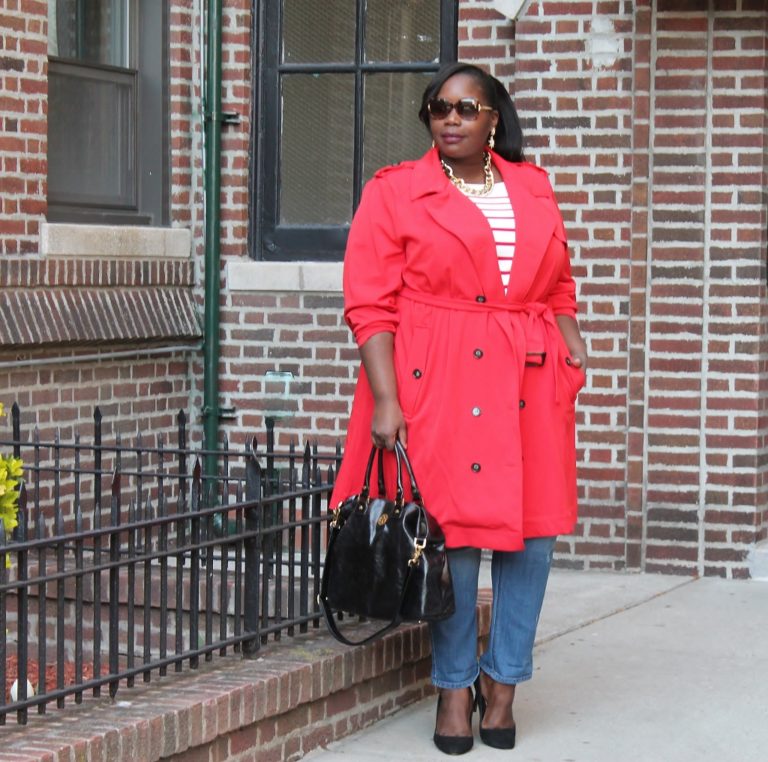 A Bright Spring Trench Coat - Stylish Curves