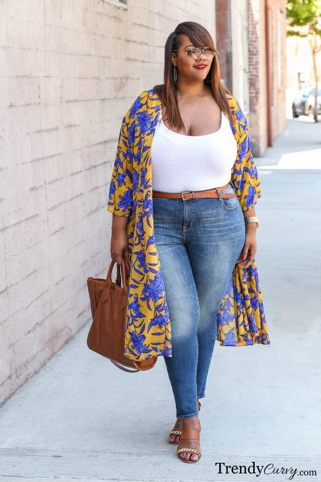 Plus size 2025 kimono outfit