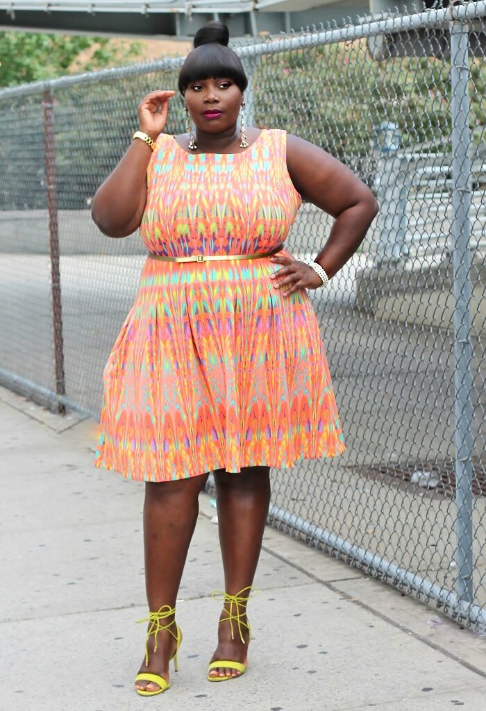 Keeping It Chic In A Gabby Skye Aztec Print Dress For NYFW
