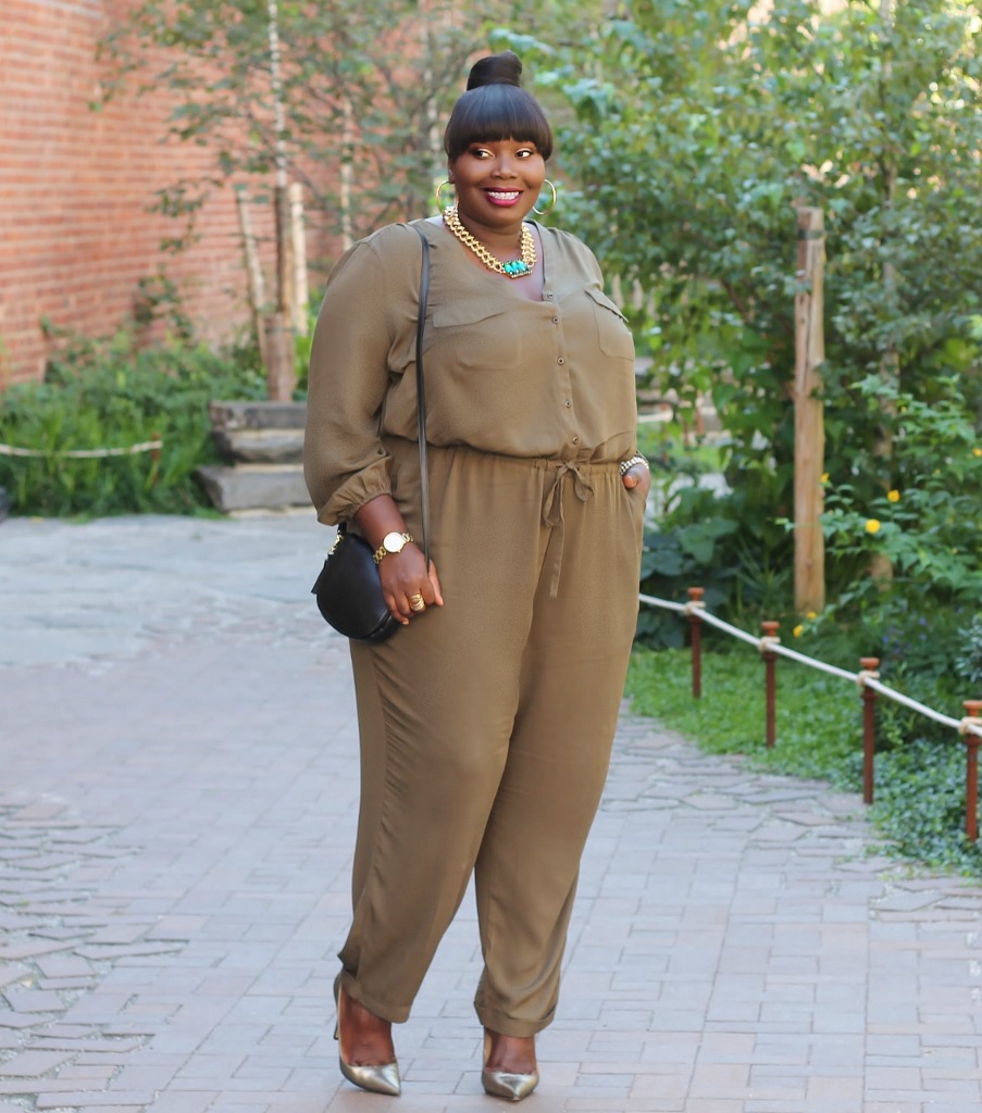 Dressy Casual In An Old Navy Plus Size Jumpsuit - Stylish Curves