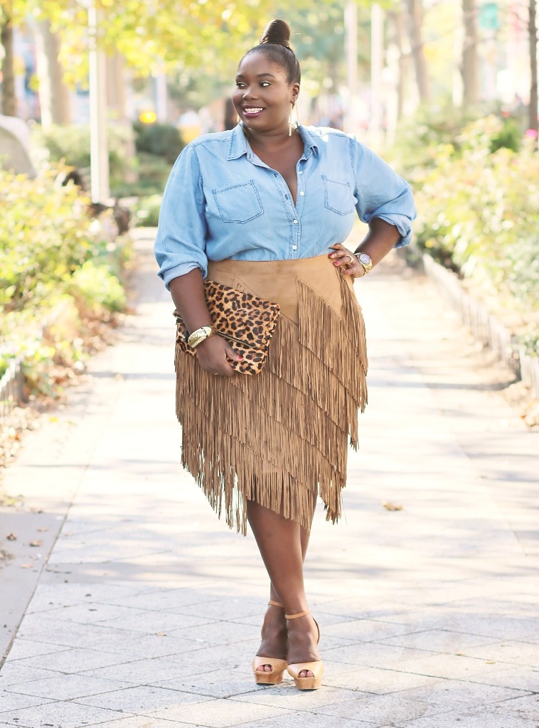 Plus size fringe skirt hotsell