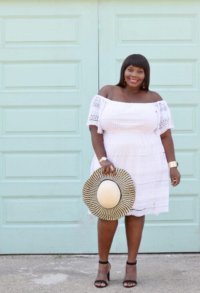 Keeping It Chic In A Lace White Plus Size Dress