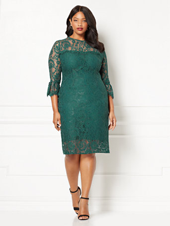 Eva mendes romina lace sheath outlet dress