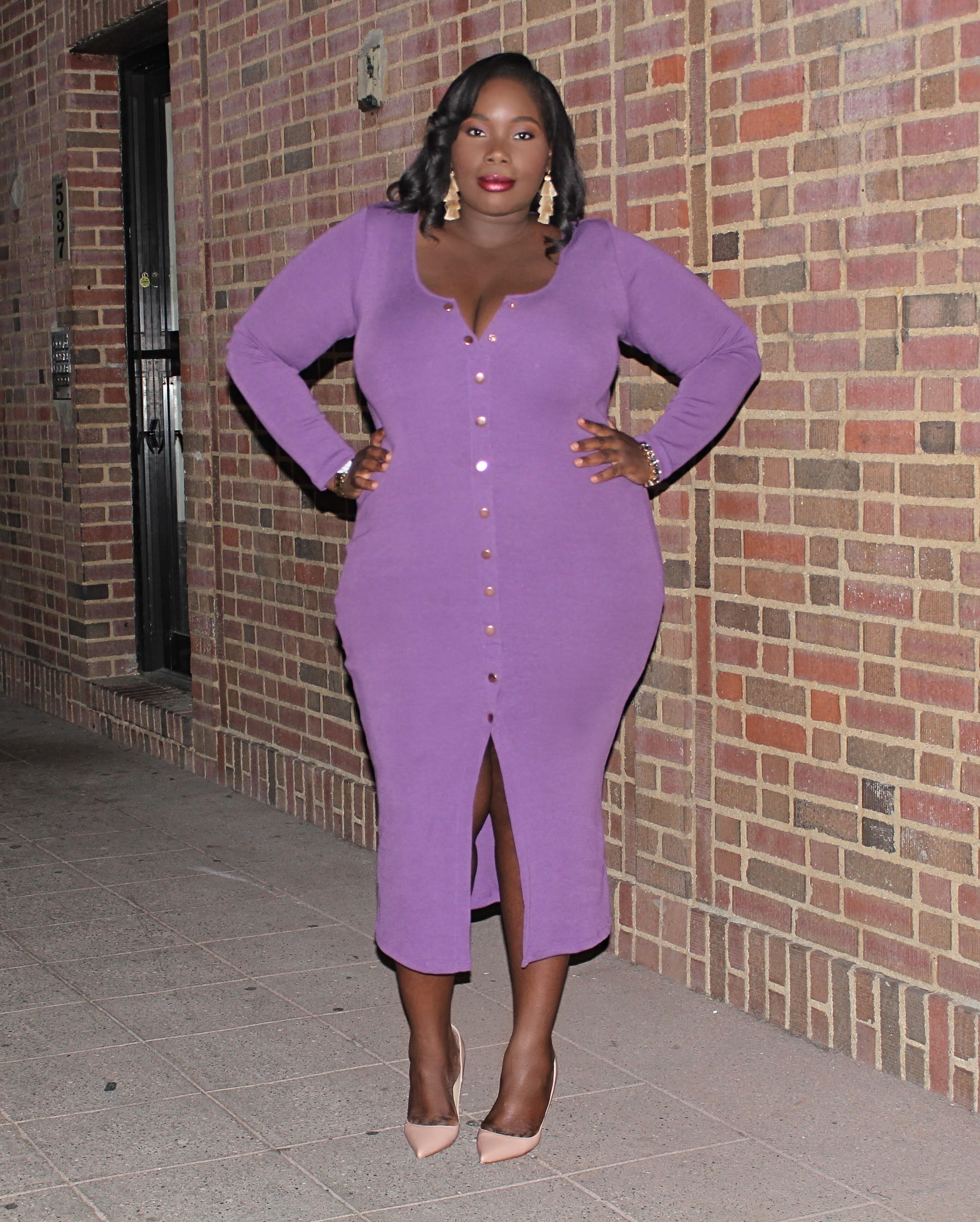 Fashion Nova Women's Plus Size 1X Purple Take Me As I Am