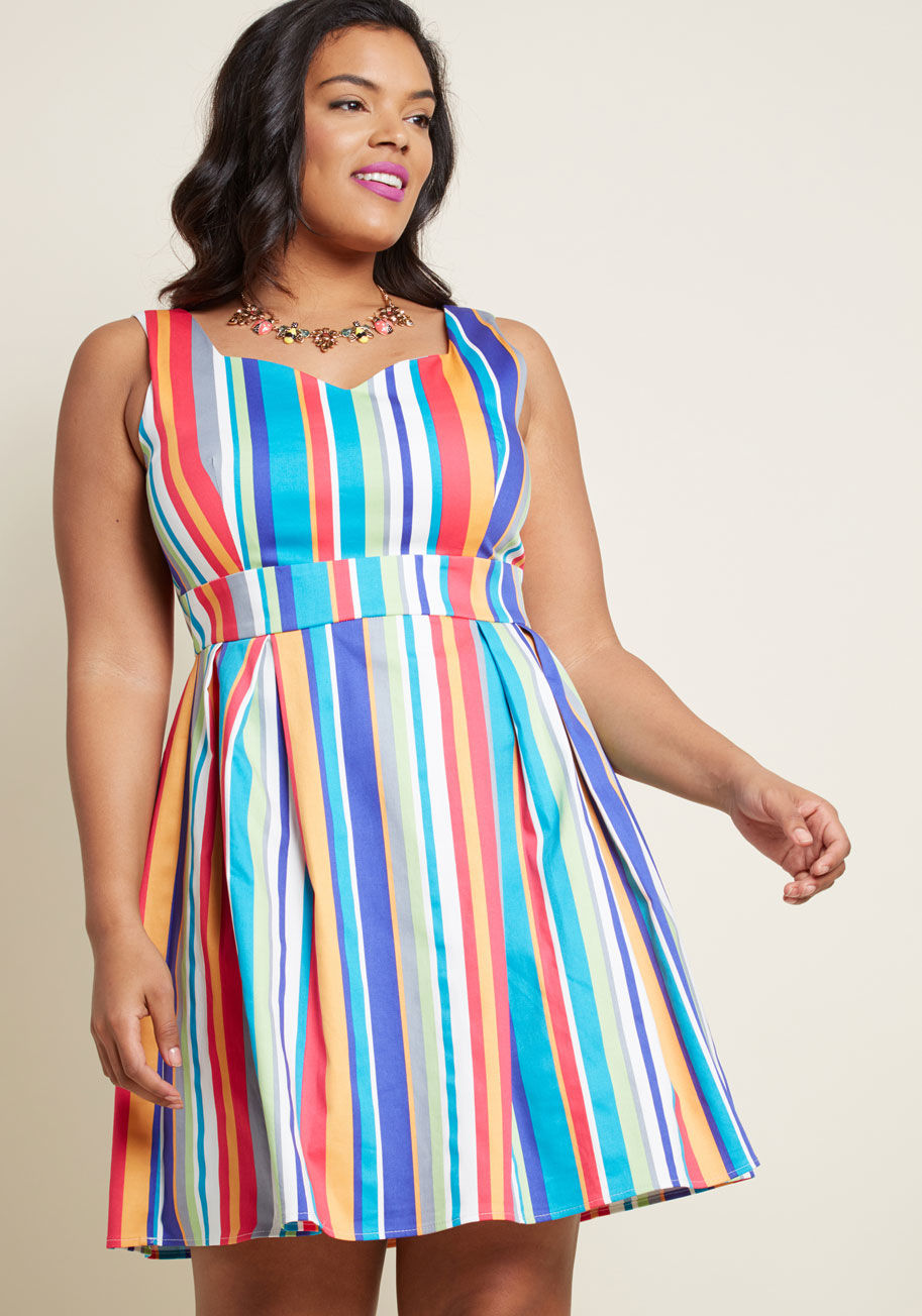 Tap Into Your Inner Rainbow Bright With These Colorful Striped Looks ...