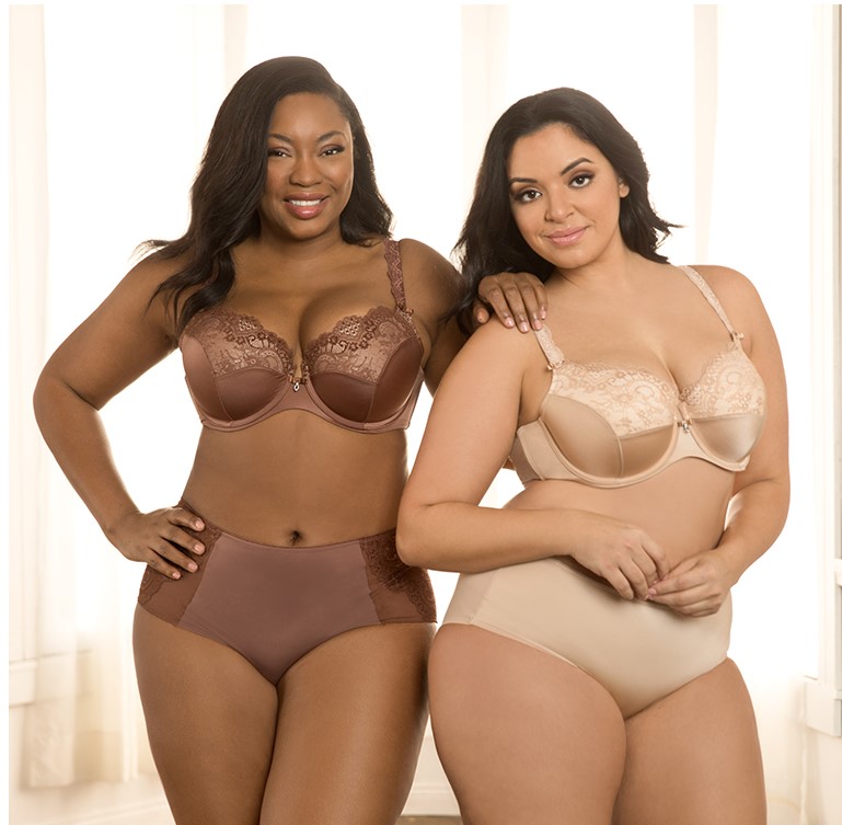 CURVY COUTURE INTIMATES Plus Size Women Bras Bombshell Nude Black