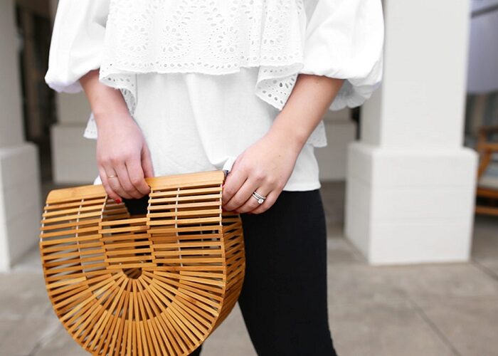 This Bamboo Top Handle Tote Is A Must Have Summer Bag