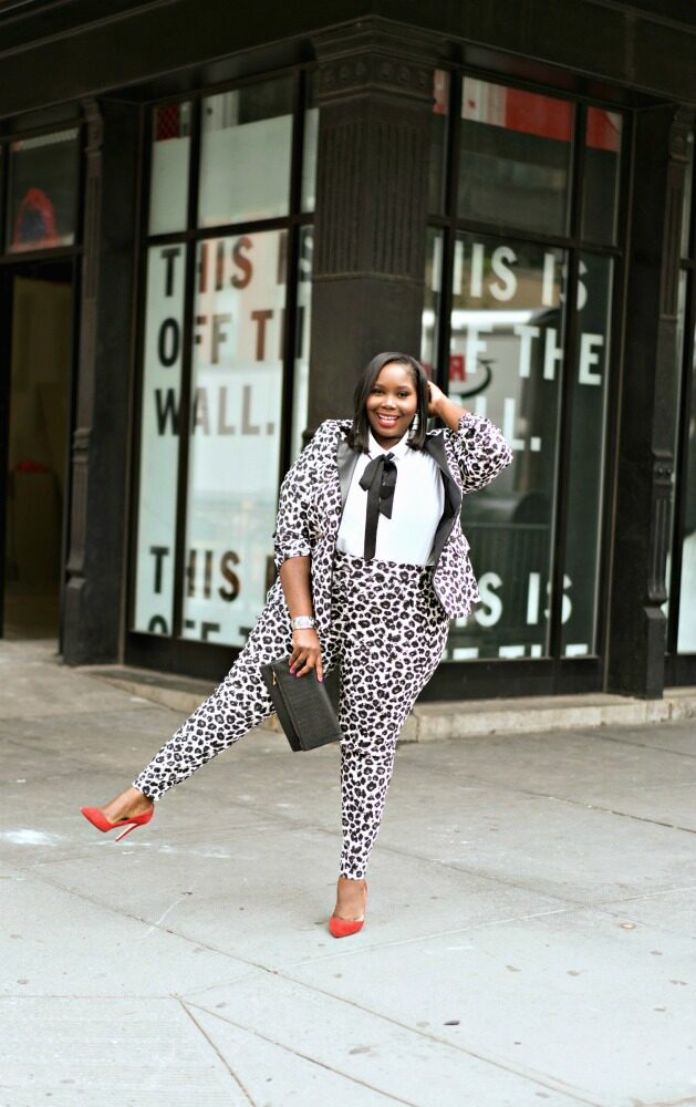 How To Wear A Plus Size Leopard Print Suit - Stylish Curves