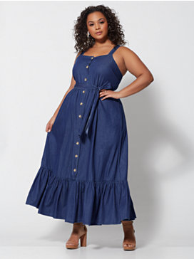 Must Have Plus Size Denim Dresses You Need For Spring - Stylish Curves ...