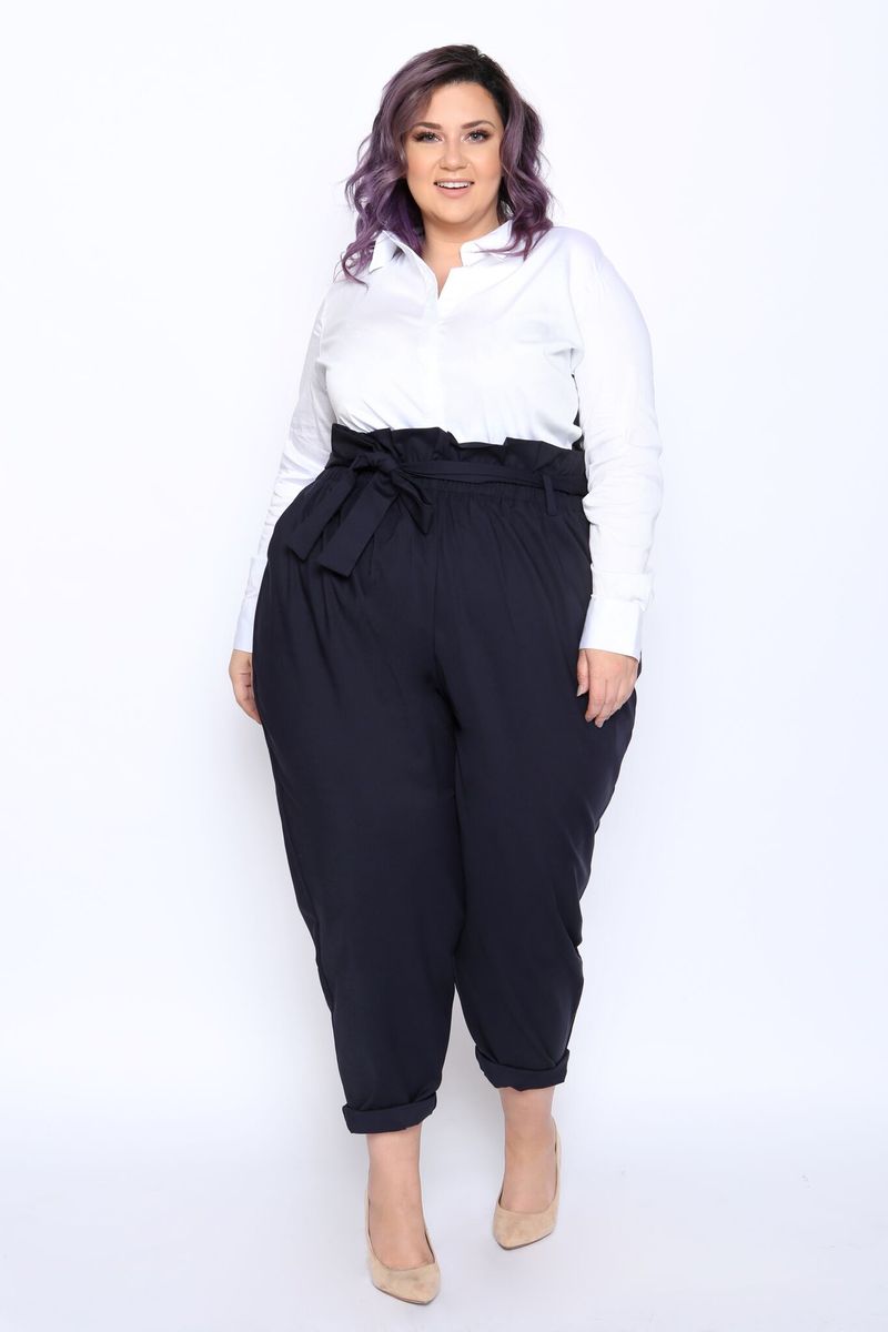 high waisted paper bag pants plus size