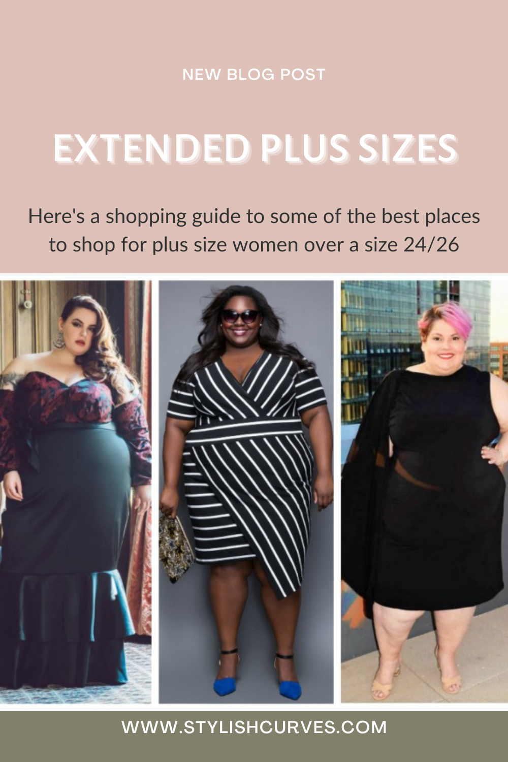 Extended plus outlet size clothing